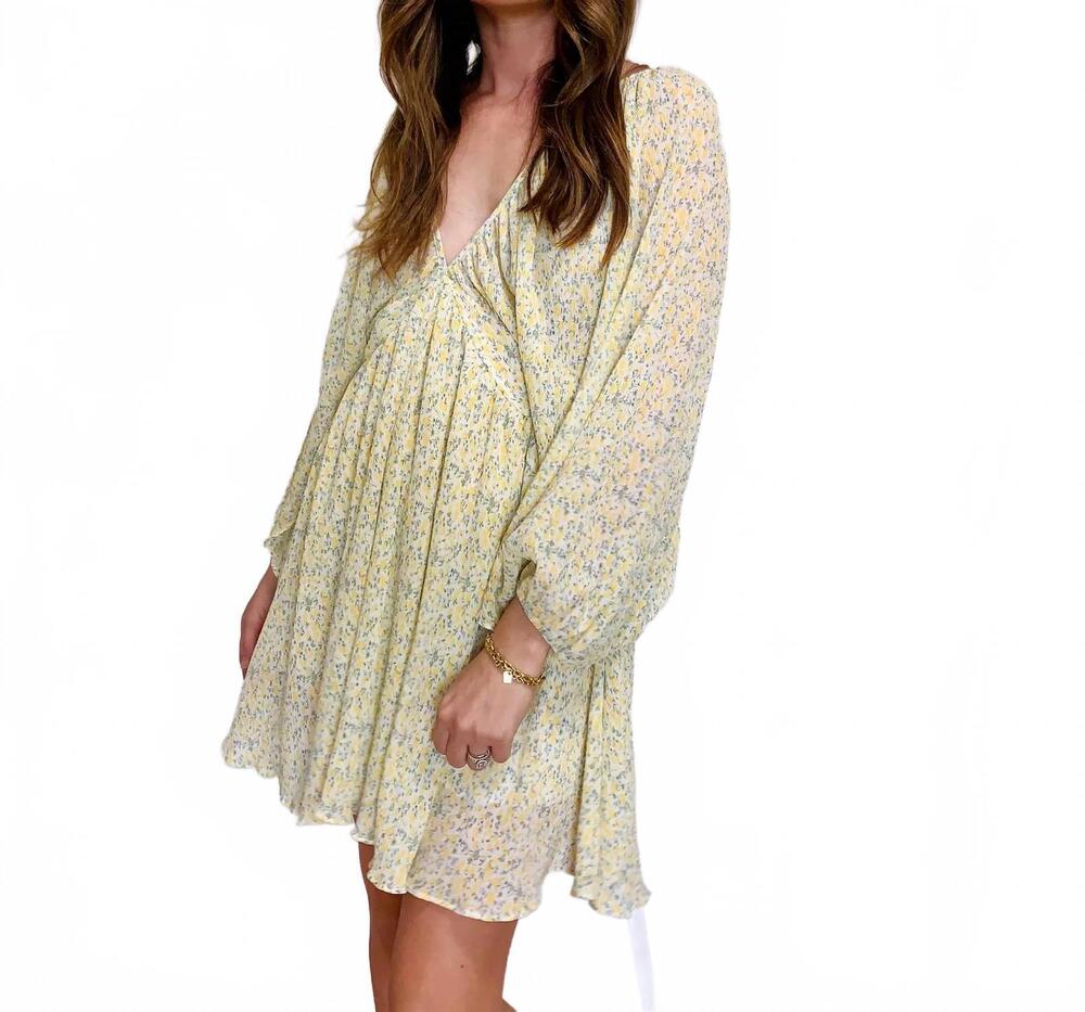 NEW MABLE making me daisy mini dress in yellow